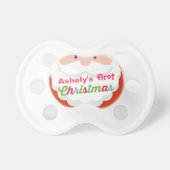 Baby's First Christmas Cartoon Santa Claus Pacifier (Front)