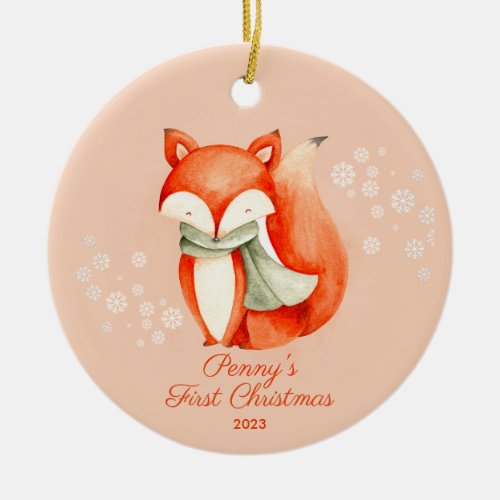 BABYS FIRST CHRISTMAS CERAMIC ORNAMENT