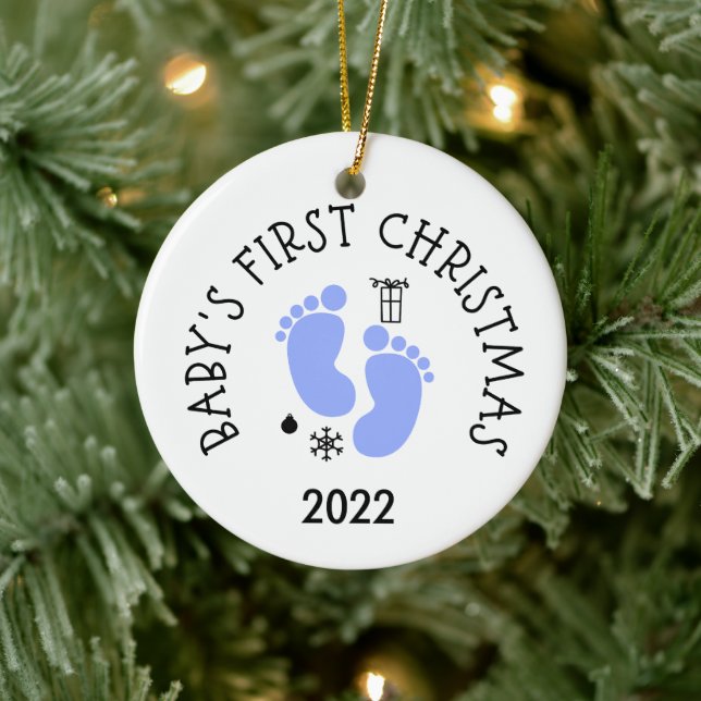 Baby's First Christmas Ceramic Ornament (Tree)