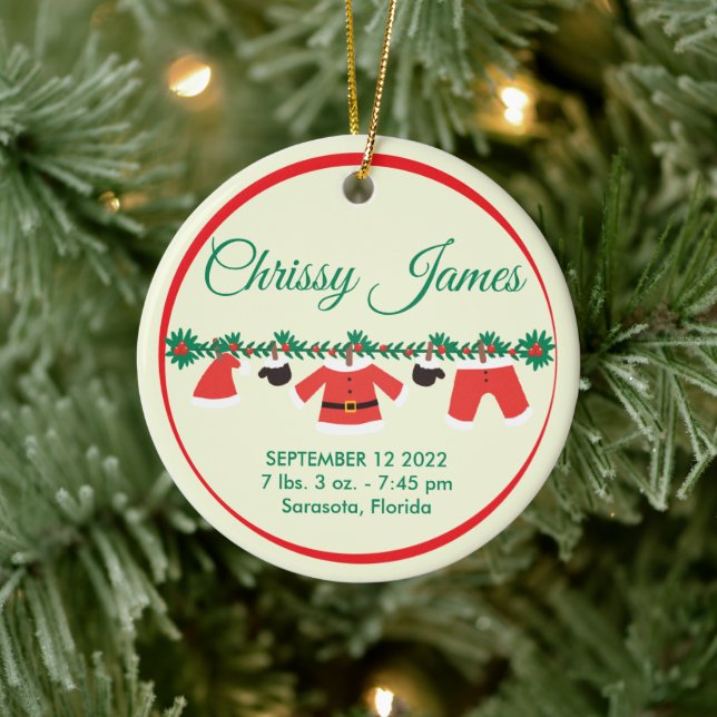 Baby's First Christmas Ceramic Ornament (Tree)
