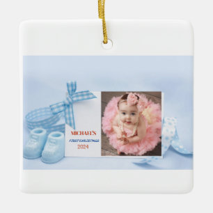 babys first christmas ceramic ornament