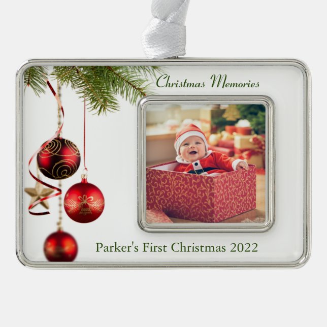 Baby's first Christmas Christmas Ornament (Front)