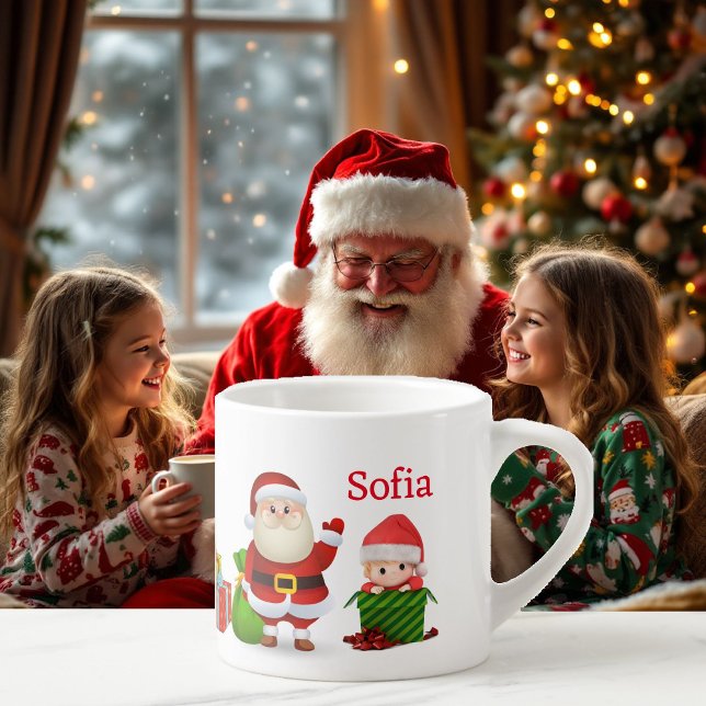 Baby's First Christmas Cup Name Santa and Tree (Creator Uploaded)