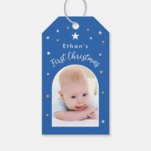 Baby's First Christmas Custom Arch Photo Blue