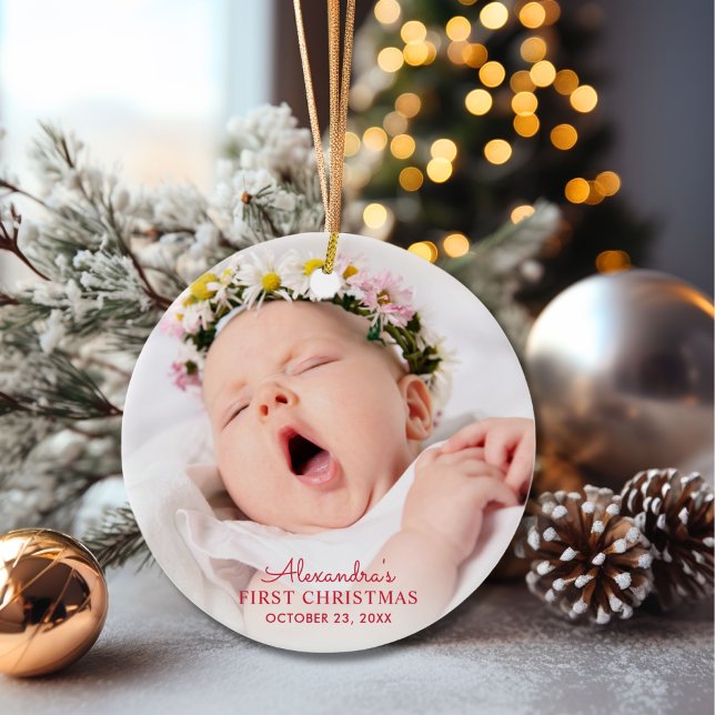 Baby's First Christmas Custom Ceramic Ornament (Creator Uploaded)
