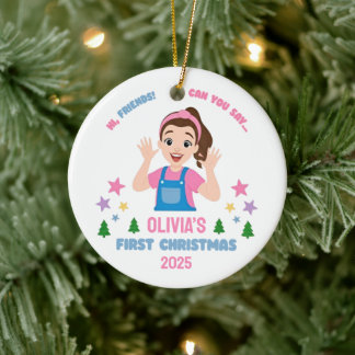 Baby's First Christmas Custom Name Ceramic Ornament