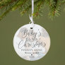 Baby's First Christmas Custom Name Photo Keepsake Ornament