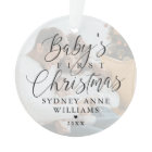 Baby's First Christmas Custom Name Photo Keepsake