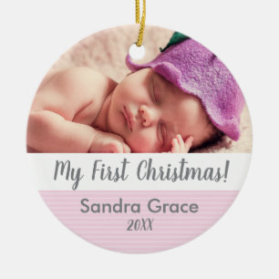 Baby's First Christmas, Custom Photo Ornament