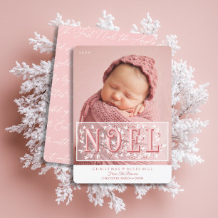 Baby's First Christmas Elegant Photo Christmas Card