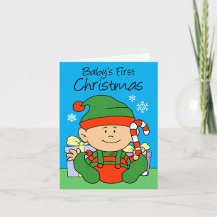 Baby's First Christmas Elf Holiday Card