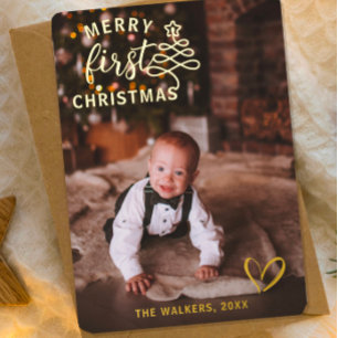 Baby's First Christmas Foil Holiday