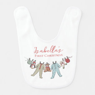Baby's First Christmas Gender Neutral Baby Bib