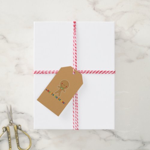Babys First Christmas Gingerbread Boy Gift Tags