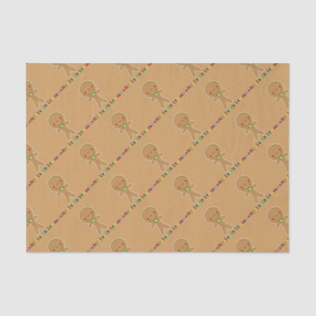 Babys First Christmas Gingerbread Boy Tissue Paper (Front)
