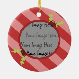 Baby's First Christmas Girls Pink Photo Ornament