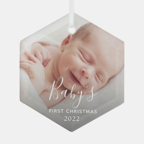 Babys First Christmas Glass Ornament