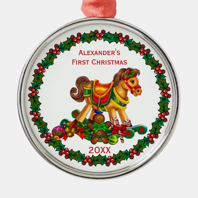 Baby's First Christmas Heirloom Ornament (Front)