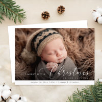Baby's First Christmas Holiday Baby Birth Photo