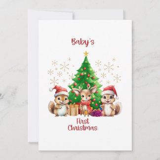 Baby's First Christmas. Holiday Card