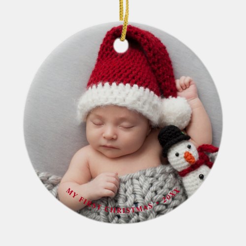 Babys First Christmas Holiday Ceramic Ornament