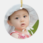 Baby&#39;s First Christmas Holiday Ceramic Ornament at Zazzle