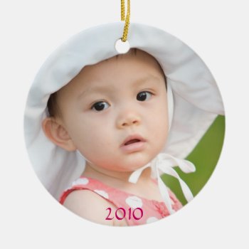Baby's First Christmas Holiday Ceramic Ornament by foryourbaby at Zazzle