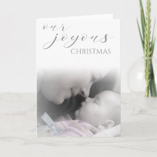 Baby's First Christmas Joyous - YOUR BABY'S PHOTO Card
