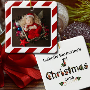 Baby's First Christmas Keepsake Memories Ceramic Ornament