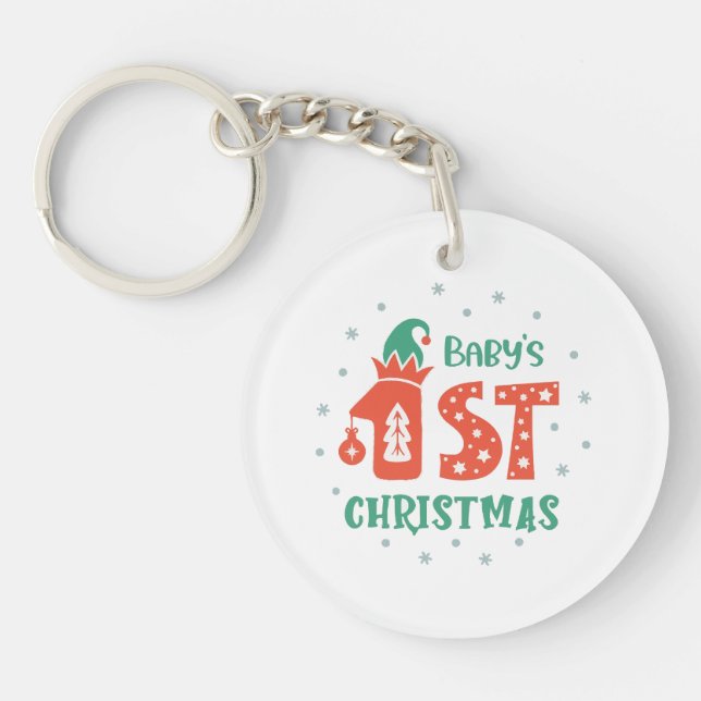 Baby's First Christmas  Keychain (Front)