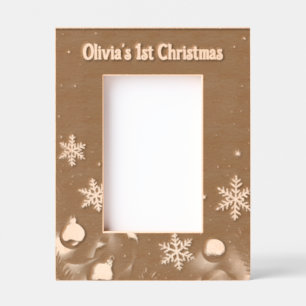 Baby's first Christmas Laser Etched Picture Frame Engraved Frames
