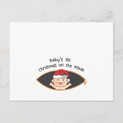 babys first christmas maternity santa baby shower invitation postcard