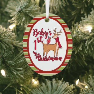 Baby's First Christmas Metal Ornament