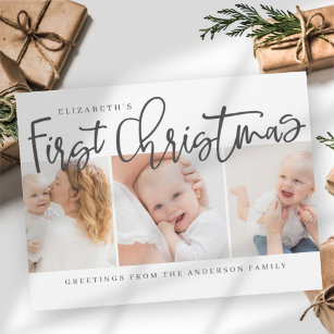 Baby's First Christmas Modern Simple Chic Photo