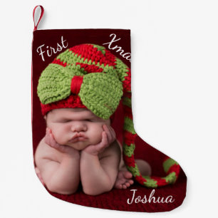 Baby's First Christmas MONOGRAM PHOTO STOCKING