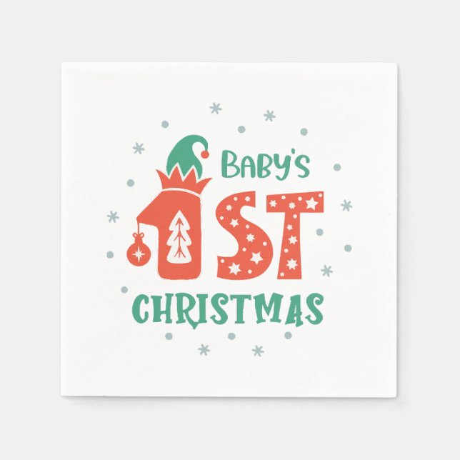 Baby's First Christmas  Napkins (Front)