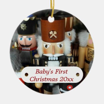 Baby's First Christmas Nutcracker Ornament by UniqueChristmasGifts at Zazzle