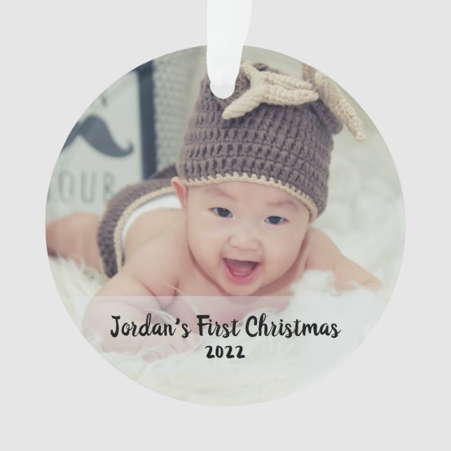 Baby's first christmas   ornament (Front)