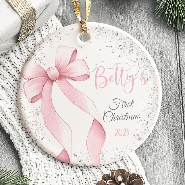 Baby's First Christmas Ornament Bow Coquette (Baby's First Christmas Ornament Bow Coquette)
