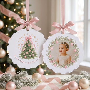Baby's First Christmas Ornament Card