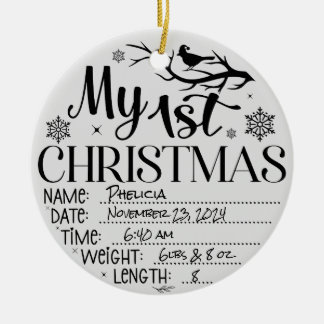 Baby's First Christmas Ornament - Personalized Kee