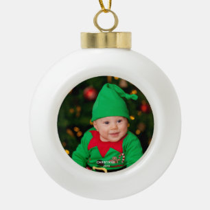 Baby's First Christmas Ornament - Photo Keepsake