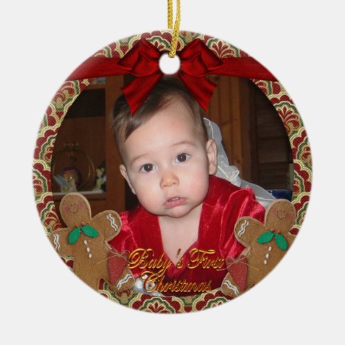 Babys First Christmas ornament with photo
