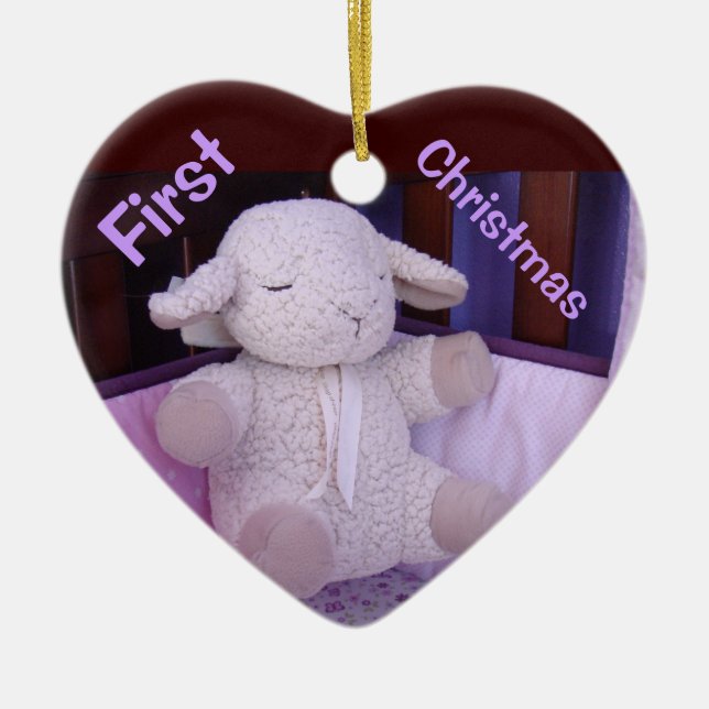 Baby's First Christmas ornaments Stuffed Lamb (Front)