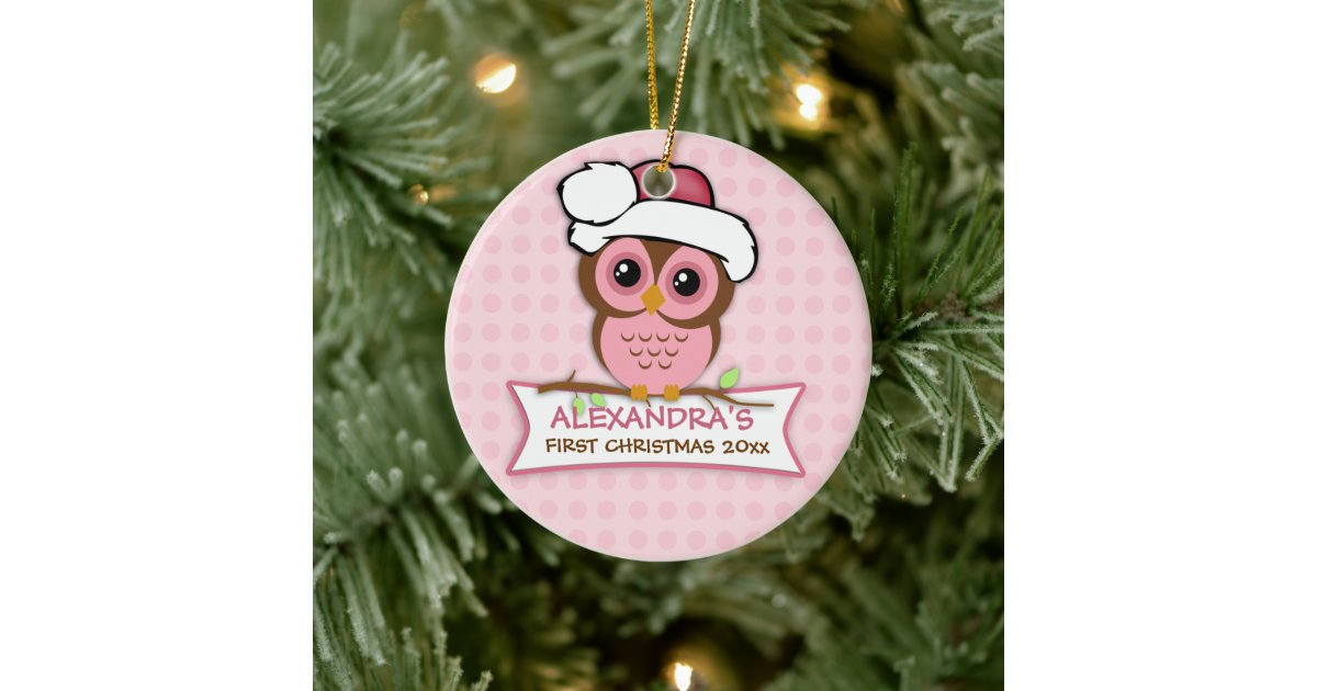 Baby's First Christmas Owl Ornament 
