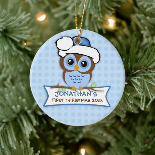 Babys First Christmas Owl Ornament