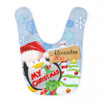 Baby's First Christmas Penguin Bib Baby's First Christmas Penguin Bib