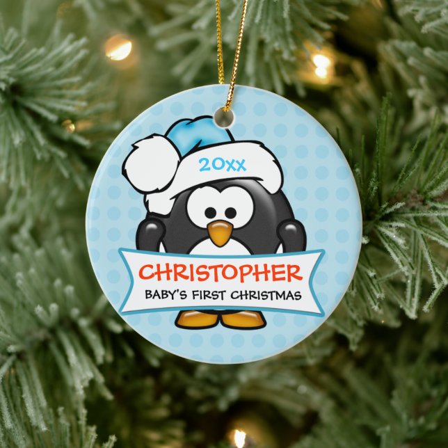 Baby's First Christmas Penguin Ornament (Tree)