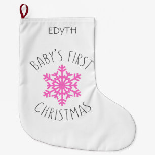 Baby's First Christmas - Personalize Name Large Christmas Stocking