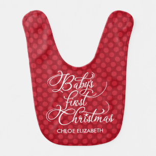 "Baby's First Christmas" Personalized Bib